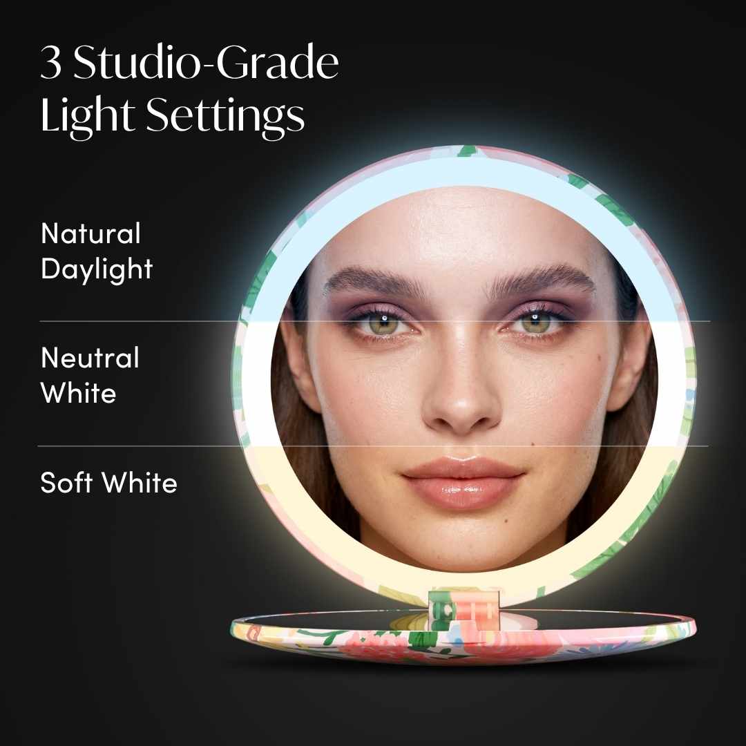 Mini Taylor LED Compact Mirror | Vibrant Florals - Image 6