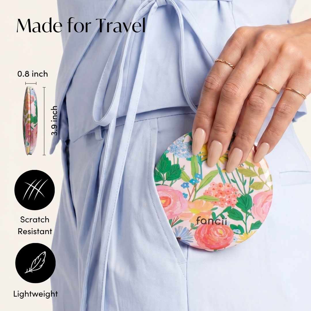Mini Taylor LED Compact Mirror | Vibrant Florals - Image 9