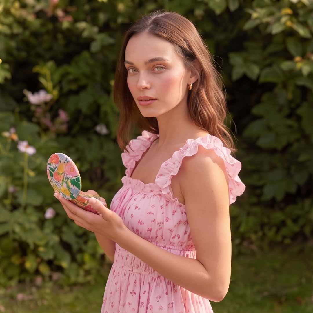 Mini Taylor LED Compact Mirror | Vibrant Florals - Image 11