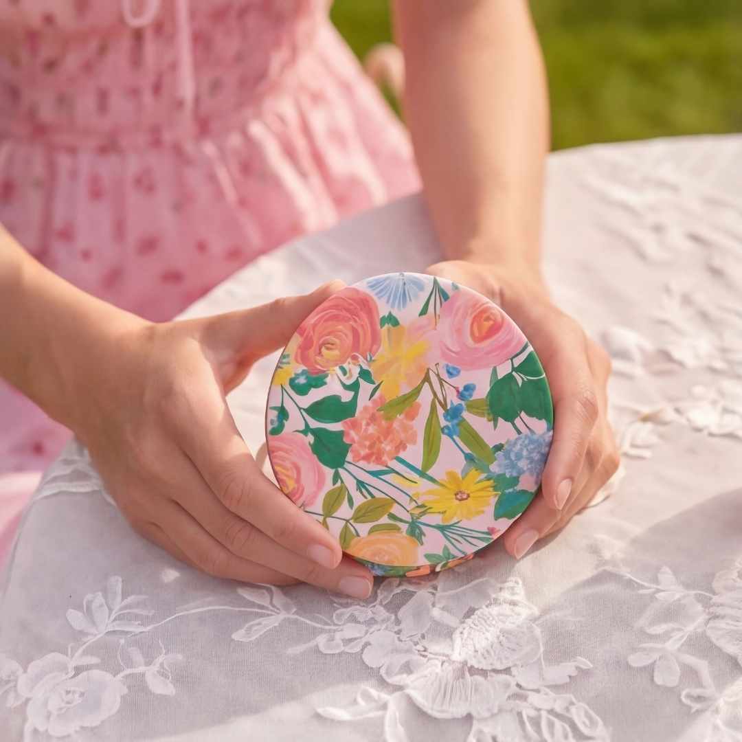 Mini Taylor LED Compact Mirror | Vibrant Florals - Image 12