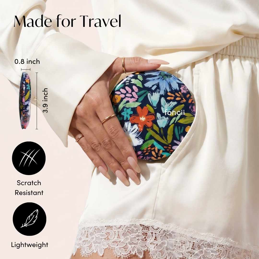 Mini Taylor LED Compact Mirror | Happy Flowers - Image 8