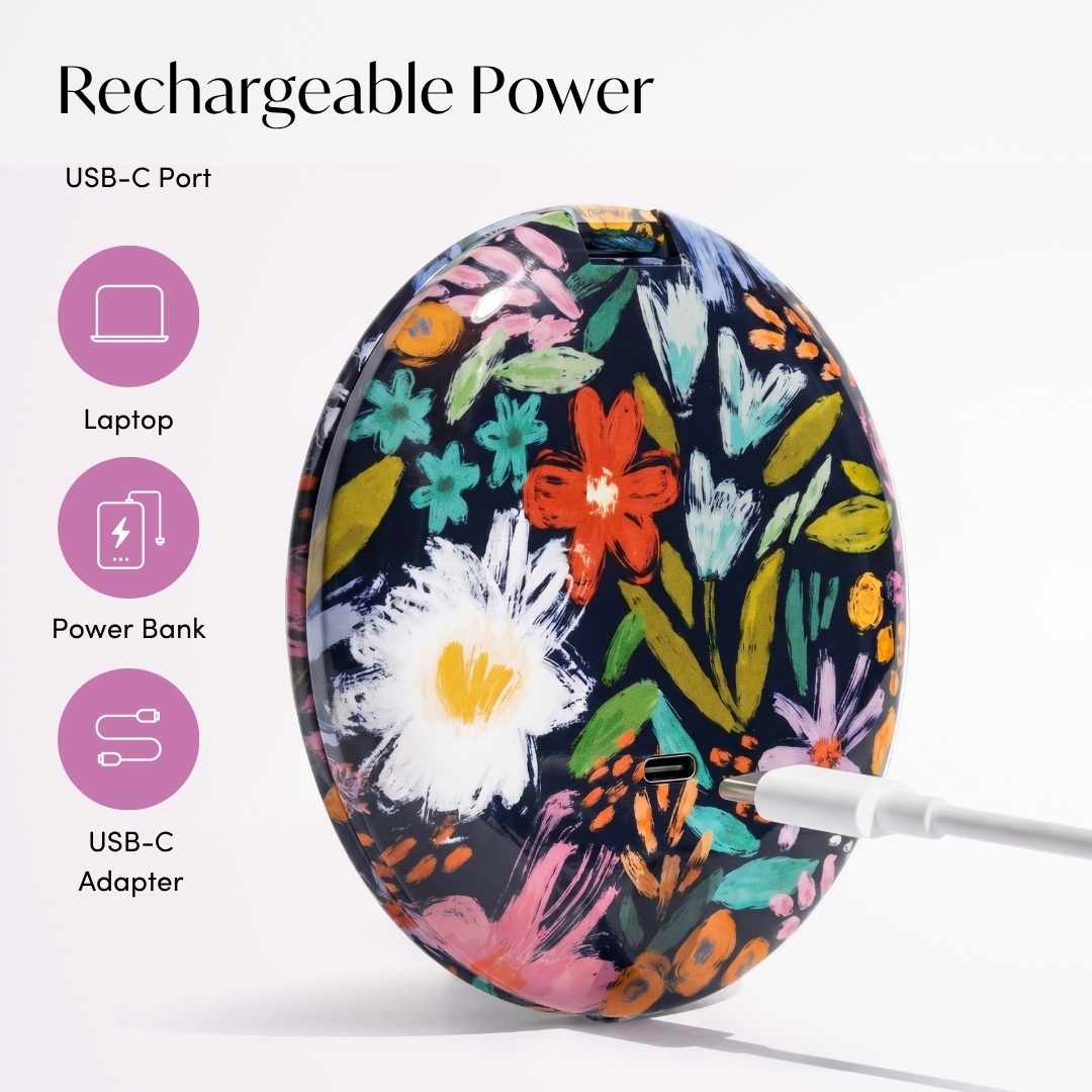 Mini Taylor LED Compact Mirror | Happy Flowers - Image 9