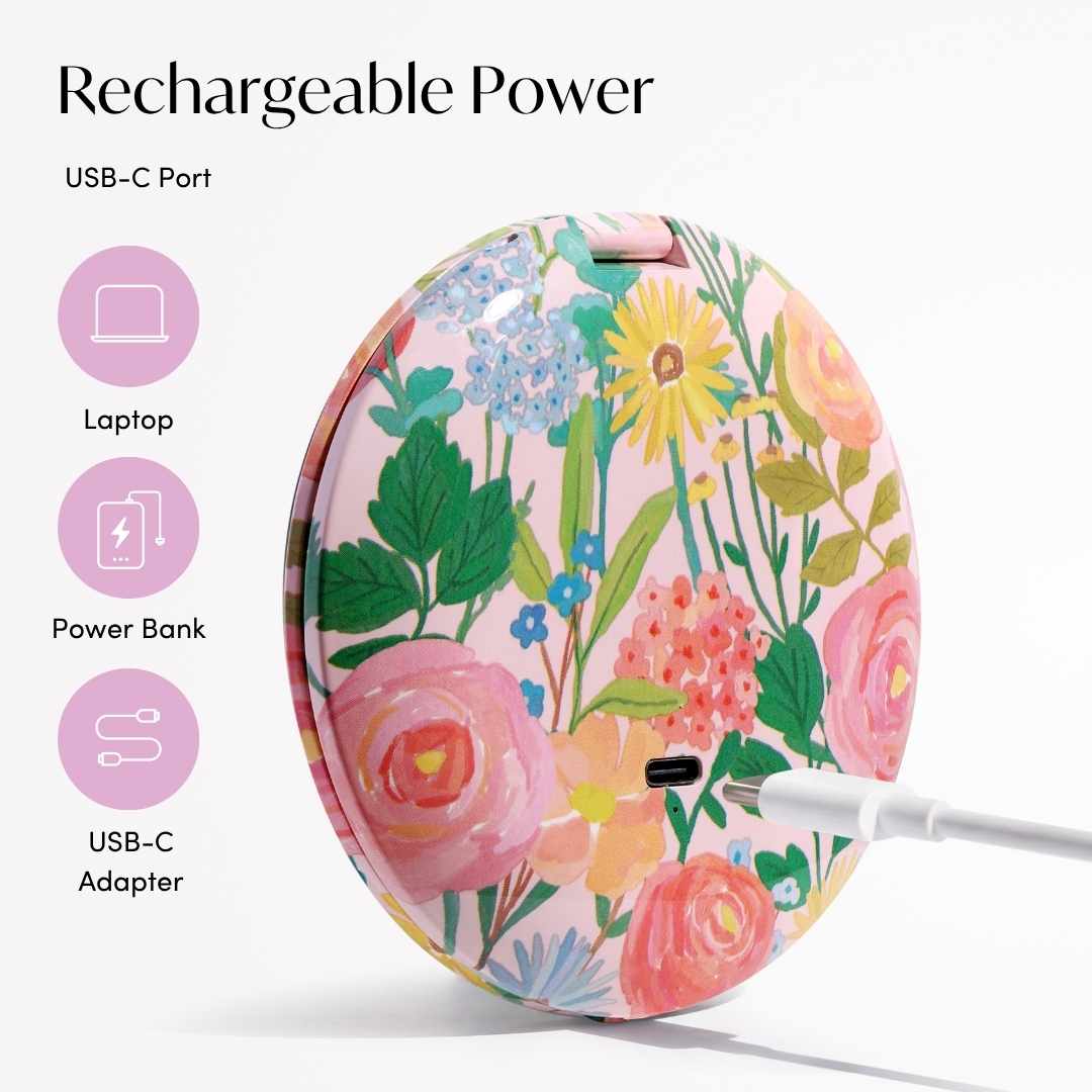 Mini Taylor LED Compact Mirror | Vibrant Florals - Image 8