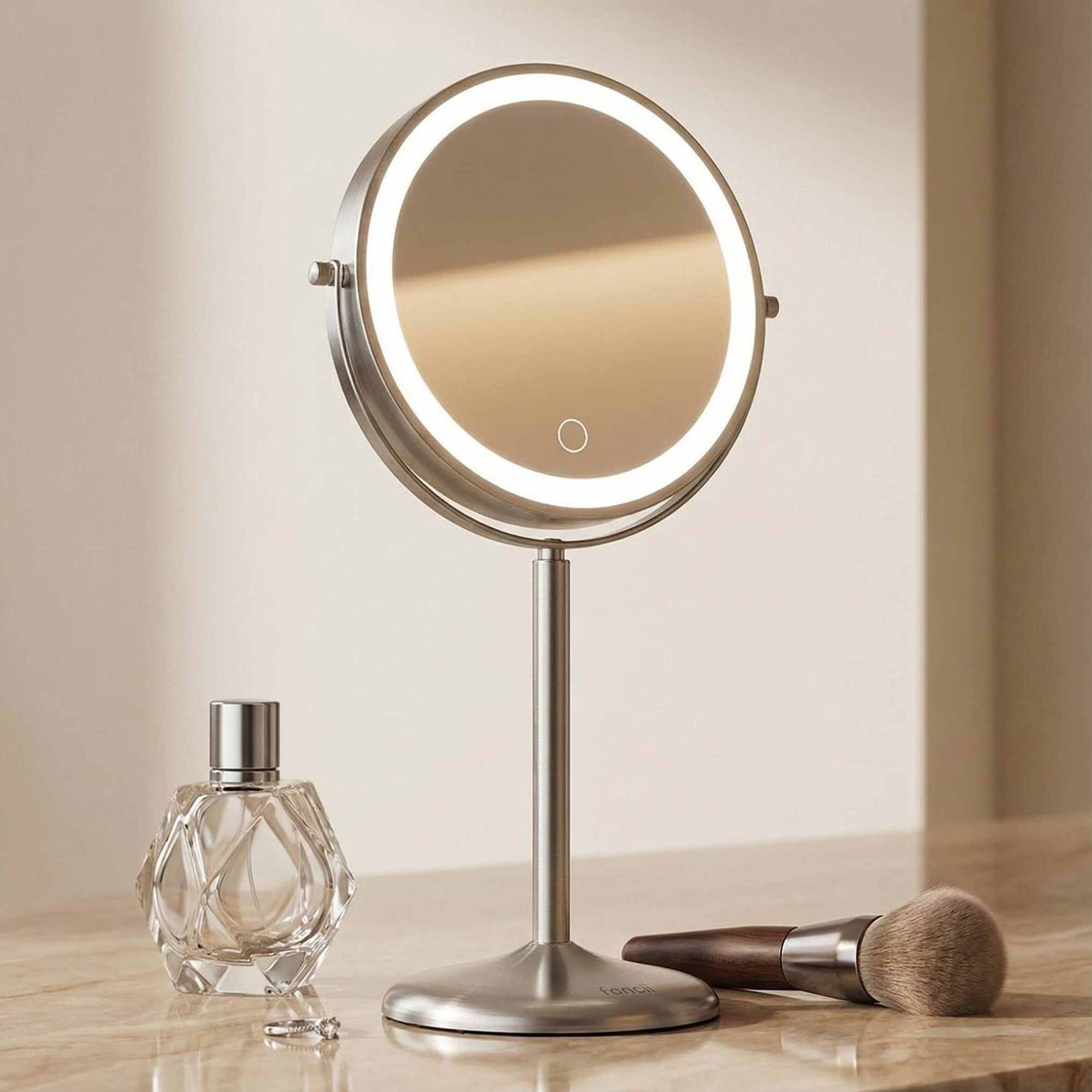 Hailey Double Sided Makeup Mirror with Lights - Image 10