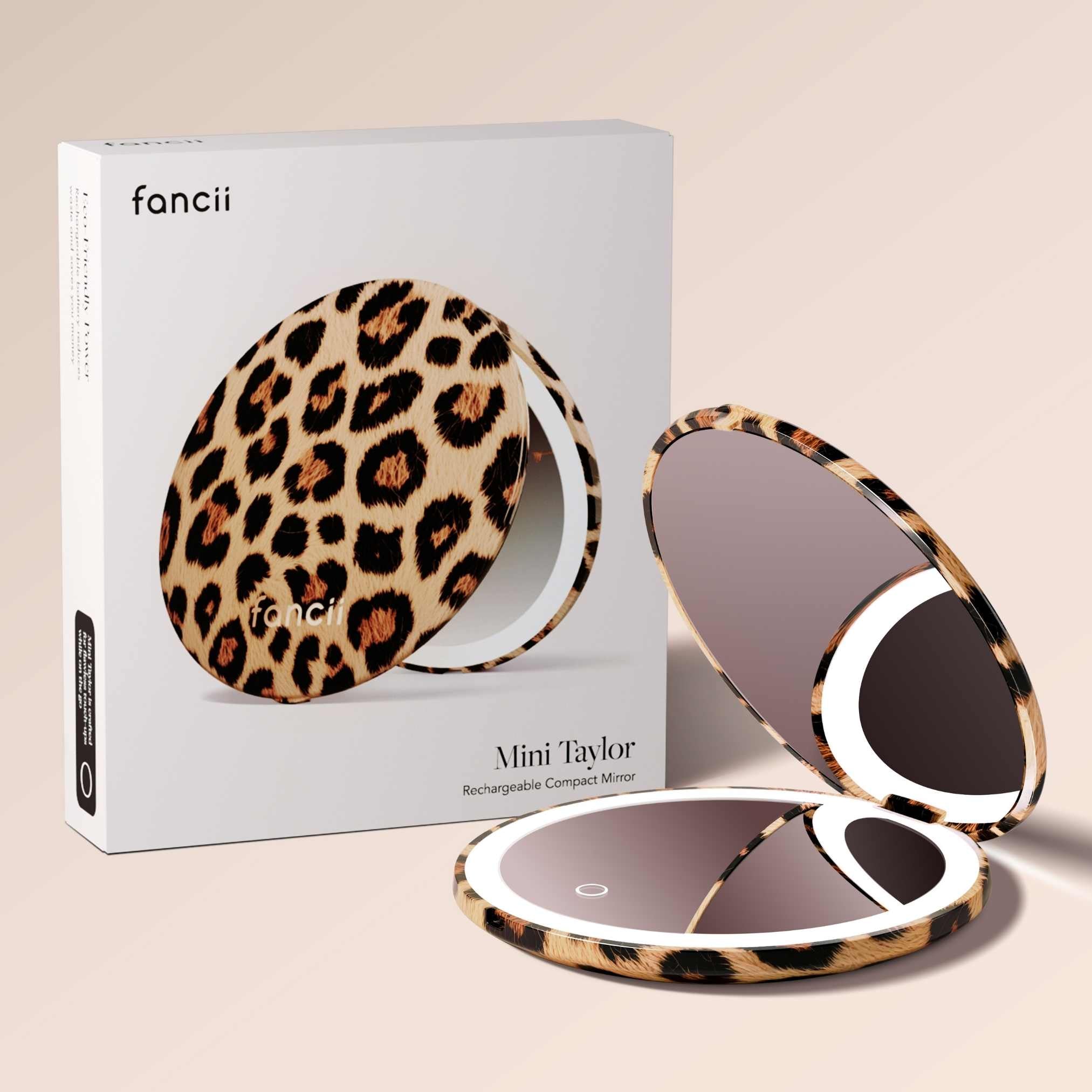 Mini Taylor LED Compact Mirror | Cheetah Chic - Image 8