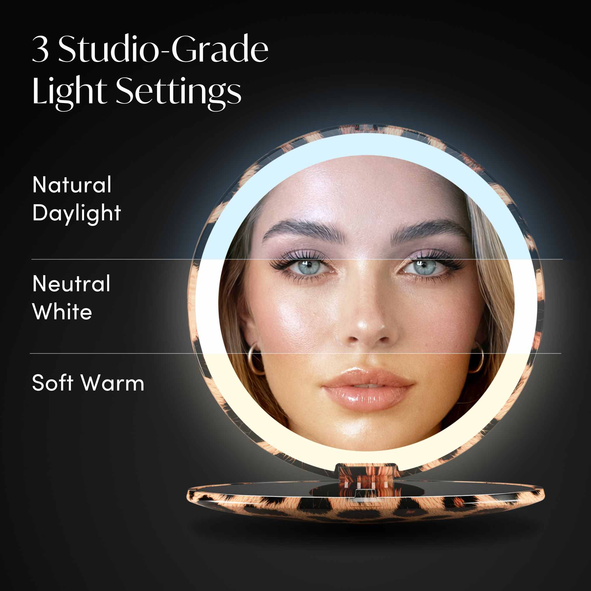 Mini Taylor LED Compact Mirror | Cheetah Chic - Image 5